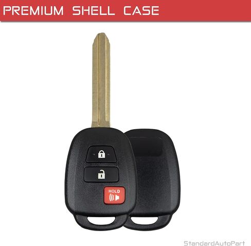 Case Standardautopart key key shell متوافق مع تويوتا GQ4-52T 89070-0R121 HYQ12BDM [حالة Shell فقط] (زر 3) in Kuwait