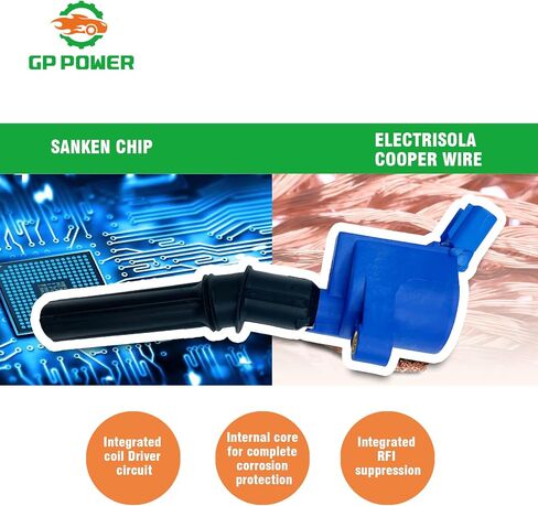 حزمة ملفات الإشعال المنحنية من 8 متوافقة مع Ford Mercury F150 F250 E150 E350 Lincoln Navigator Crown Victoria Expedition Mustang 4.6 5.4 6.8 V8 V10 for DG508 FD503 in Saudi Arabia