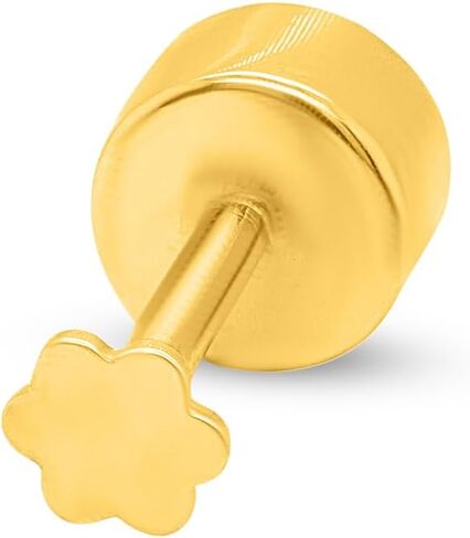 0.33cttw Bezel Set Round Lab-Grown Diamond Nose Ring in 14K Gold Nose Stud in 20 Gauge| Diamond Nose Pin For Women | (Color- G-H, Clarity-VS-SI) in Saudi Arabia