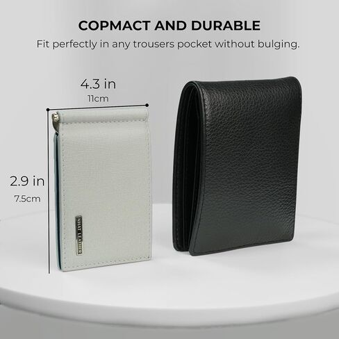 Leather Money Clips For Men (Gray) in Kuwait