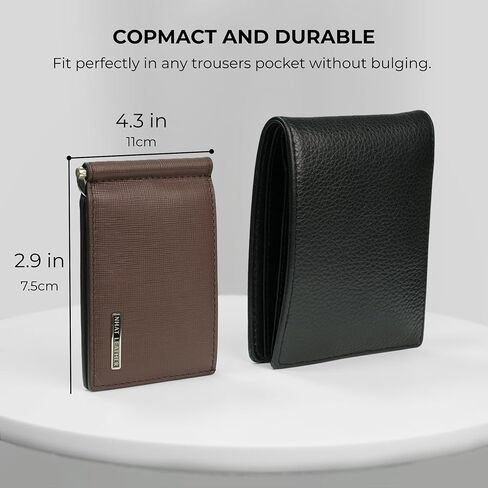 Leather Money Clips For Men (Gray) in Kuwait