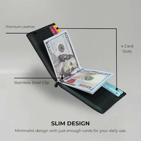 Leather Money Clips For Men (Gray) in Kuwait