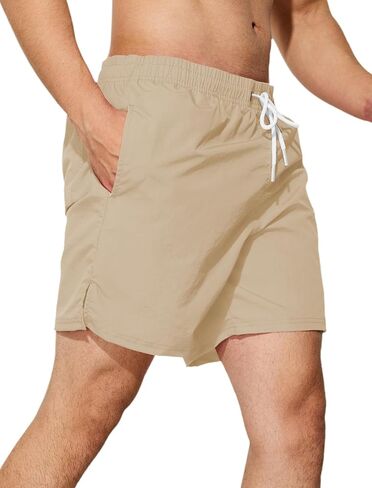 Mens Swim Trunks 5 inch Quick Dry Swim Shorts with Mesh Lining Beach Board Shorts Swimwear Bathing Suit in Saudi Arabia