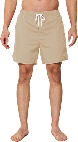 Mens Swim Trunks 5 inch Quick Dry Swim Shorts with Mesh Lining Beach Board Shorts Swimwear Bathing Suit in Saudi Arabia