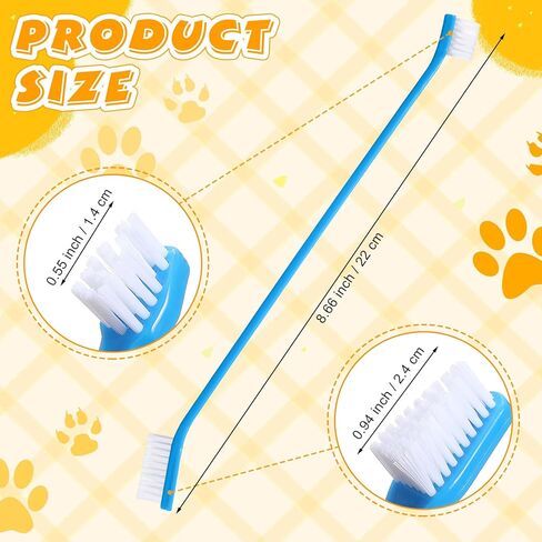 150 Pieces Dog Toothbrush Dual Headed Dental Brushes Puppy Tooth Brushing Kit Long Handle Dog Tooth Brush for Large and Small Dogs Cats and Most Pets Teeth Cleaning Oral Care Supplies, 5 Colors in Saudi Arabia