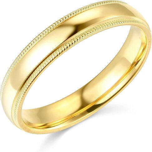 Wellingsale 14k Solid Gold Heavy High Dome Ultra Comfort Fit Wedding Band Rings (Select Options) in Kuwait