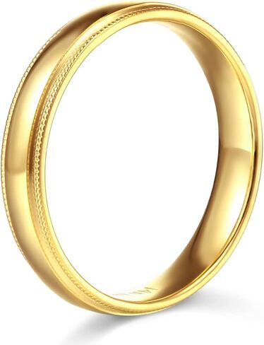 Wellingsale 14k Solid Gold Heavy High Dome Ultra Comfort Fit Wedding Band Rings (Select Options) in Kuwait