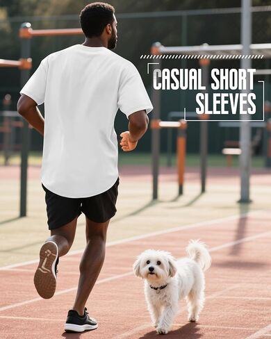 4 Pack Men's Big and Tall T-Shirt L-5xl Oversized Cotton Short Sleeve Crewneck Curved Hem Tee Summer Hipster Top in Kuwait