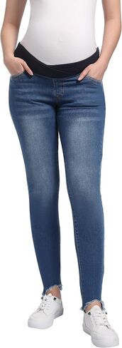 Foucome Women's Maternity Jeans Slim Stretchy Skinny Denim Pants Comfy Pregnancy Jeggings in Saudi Arabia