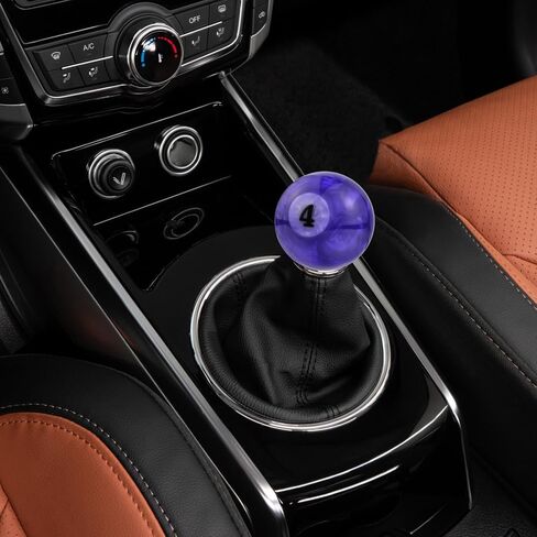 Abfer Car Shift Knob 8 Ball Gear Stick Knobs Round Round Round Lever Hand Sransmission Transmission لمعظم المركبات اليدوية الأوتوماتيكية (أسود) in Kuwait