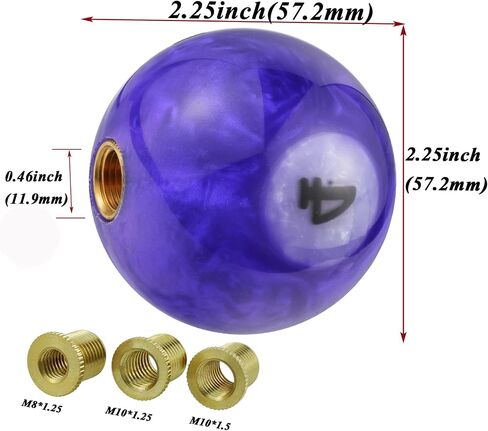 Abfer Car Shift Knob 8 Ball Gear Stick Knobs Round Round Round Lever Hand Sransmission Transmission لمعظم المركبات اليدوية الأوتوماتيكية (أسود) in Kuwait