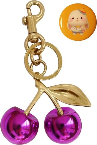 Cherry Bag Charm Keychain, Cute Cherry Charms for Purses and Bags, Keychains Accessory for Women in Saudi Arabia