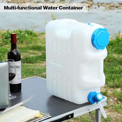 5 Gallon Water Container with Spigot, Portable Camping Water Jug | Multi-Use Water Container with Spigot, 5 Gallon Camping Water Jug for Long-Term Water Storage, RV, Emergency and Outdoor Use in Kuwait
