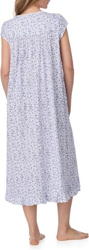 Eileen West Nightgowns for Women - Soft Cotton Jersey Cap Sleeve 48" Long Night Gown in Saudi Arabia