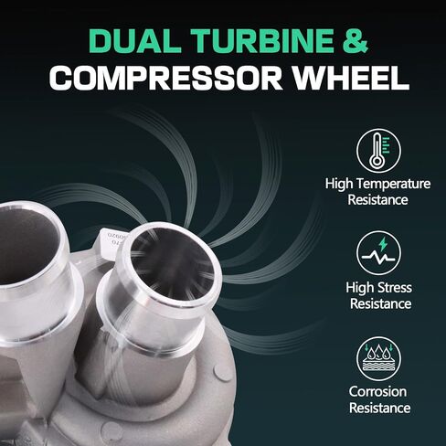 Left Turbocharger Turbo Fit for Ford Expedition 2015-2016 3.5L, F-150 2013-2016 3.5L, Transit-150 2015-2016 3.5L, Transit-250 2015-2016 3.5L, Transit-350 2015-2016 3.5L | 53039880469 K03-0469 in Saudi Arabia