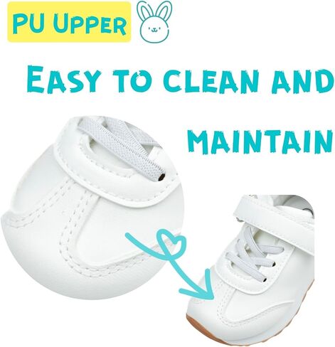 waddle wonder Toddler Shoes for Boys & Girls, Low Top Hook & Loop Strap Elastic Laces School Walking Tennis Sneakers in Saudi Arabia