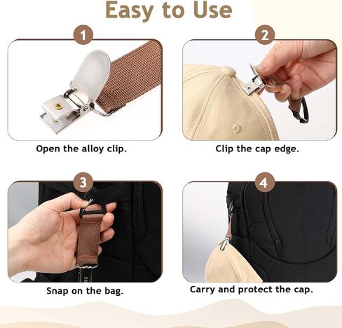 3 PCS Clip Travel Hat Clip لحقائب اليد وحقائب الظهر والأمتعة وحامل القبعة المرنة والمغناطيسية ، مقطع قواعد البط متعددة الوظائف ، ملحق سفر في الهواء الطلق للنساء ، 3 ألوان (أسود ، كاكي ، رمادي) in Saudi Arabia