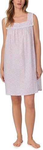 Women's 100% Cotton Dream Chemise, Sleeveless Design, Pintuck Neckline & Button Front in Saudi Arabia