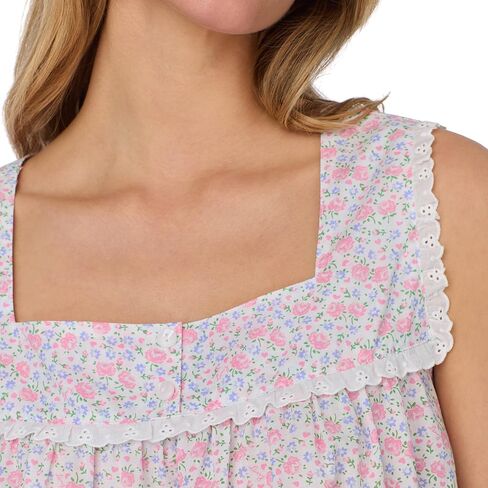 Women's 100% Cotton Dream Chemise, Sleeveless Design, Pintuck Neckline & Button Front in Saudi Arabia