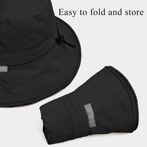 Waterproof Bucket Hat for Men Women Quick Dry Sun Hat Fishing Safari Hat Adjustable Chin Strap UV Protection in Kuwait