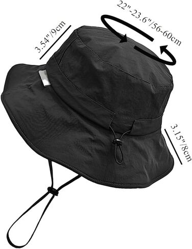 Waterproof Bucket Hat for Men Women Quick Dry Sun Hat Fishing Safari Hat Adjustable Chin Strap UV Protection in Kuwait