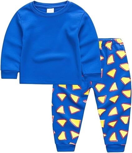 N‘aix Super Hero Boy's Pajama Long Sleeve Clothes Set Cotton 2-7T 2 PCS (Superhero-1, 3T) in Saudi Arabia