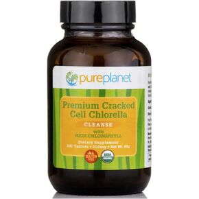 PURE PLANET Cracked Cell Chlorella Organic 240tb/250mg