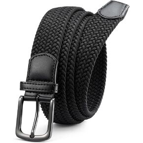 أحزمة Chaoren Stretch للرجال - حزام الجولف المرن المضفر للرجال 1 3/8 " - هدية لسروال الجينز غير الرسمي