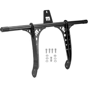 WSays Front Engine Guard Flat-Out Highway Crash Bar متوافق مع Harley Dyna FLD FXD/I FXDB/I FXDC/I FXDF FXDL/I 2006-2017 مع أدوات التحكم الأمامية أو ألواح الأرضية (لمعان الأسود)