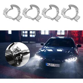 4PCS CAR H7 محول المصباح الأمامي LED ، H7 محول LED LED LED RETAINER ، ملحقات السيارات H7 LED مصباح المصابيح الأمامية مقاطع التجنيب متوافقة مع مرسيدس بنز بويك أودي نيسان (4 مساءً)