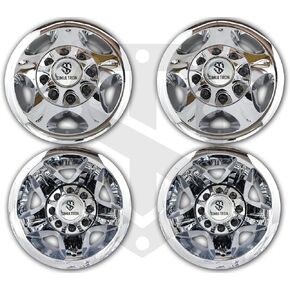 17ABS-G08-3500-BO 17" ABS Plastic Chrome Plated Dually Wheel Simulator Set for 2008-2010 Chevrolet GMC Silverado 3500
