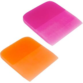2PCS Car PPF Squeegee ، TPU مطاط ناعم مضاد للخلع فينيل غلاف الأداة ، مكشطة ماء تنظيف زجاجية للأسطح المنحنية لتركيب فيلم حماية الطلاء