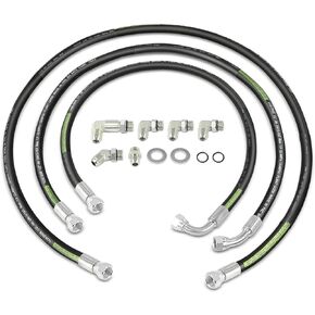 A-Premium Transmission Cooler Lines Compatible with Chevrolet Silverado 2500 HD, Silverado 2500 HD Classic, Silverado 3500 & GMC Sierra 2500 HD, Sierra 2500 HD Classic, Sierra 3500, 6.6L, Diesel