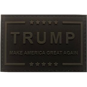 Trump MAGA Subdued Black and Gray Patch - 3x2 inch PVC with Hook Backing