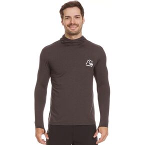 Quiksilver Men's DNA Logo Long Sleeve Hooded Surf Tee