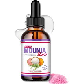 Mounja Burn Drops Dietary Supplement Drops,1 Bottle of Premium Mounja Burn Tea Drops,MoujaBurn Pro Liquid Drop,MoujaBurn Pink Salt,1PC