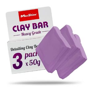 Maxshine 3 عبوات Magic Clay Bar (150g) مادة ثقيلة للتفاصيل التلقائية للسيارة - يقوم بتفاصيل السيارات - ينظف ويزيل ملوثات السطح من الأسطح الزجاجية والبلاستيك والمعادن بكفاءة