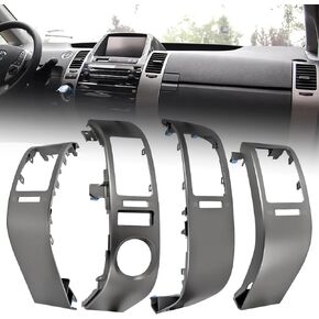 4pcs Center A/C Dash Air Vent Trim Dashboard Cover for Toyota Prius 1.5L 2004-2009 Dashboard Side Air Cover يستبدل 55670-47060 55680-47020 55475-47020 55474-47020