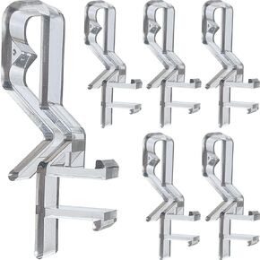 مقاطع فولانس قناة مخفية 1-7/8inch 10pcs لون واضح للمقصور وملفات النافذة الخشبية الحقيقية مقطع حامل التجنيب للفقد مع أخدود في الخلف
