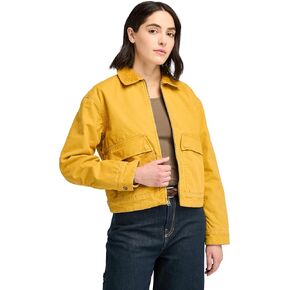 Timberland Women's Quilted Washed Canvas Jacket, Black, Small