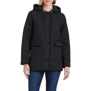 kate spade new york Women's Midweight Hooded A-line Quilted Jacket