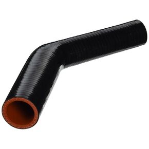 HPS HTSER45-100-125-BLK Silicone High Temperature 4-ply Reinforced 45 degree Elbow Reducer Coupler Hose, 75 PSI Maximum Pressure, 4" Leg Length on each side, 1" > 1-1/4" ID, Black