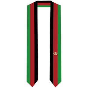 5.5x72 Inch Afghanistan Double Sided International Graduates Stole Scarfs