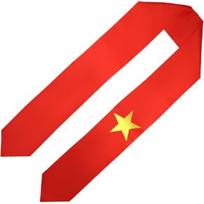 Vietnam Flag Graduation Sash/Stole/Scarf 180X13CM Double Sided for Study Aboard International Students Graduation Decoration Item Gift