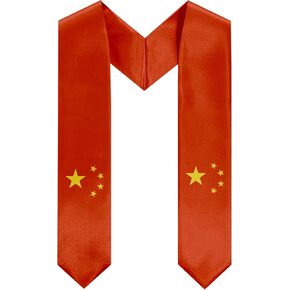 China Graduation Scarf Sash China Flag Graduation Sash Graduation Stole