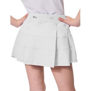Girl's Tennis Skirts High Waisted Athletic Golf Skorts with Pockets Skirts for Girl Casual Workout Built-in Shorts