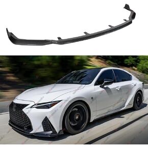 3Pcs Front Bumper Lip Compatible with 2021-2024 Lexus IS350 IS500 F-Sport, JDM Air Dam Lower Chin Splitter Protection Body Kit 2021 2022 2023 2024 Man Gift (Carbon Fiber Pattern)