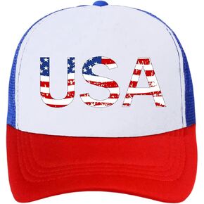 American Flag Trucker Hat USA Snapback Hat 4th of July Patriotic Hats for Men Women