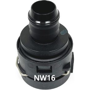 NW16 Coolant Hose Connector Engine Heater Hose Assembly for BMW Audi VW Chevrolet Honda Land Rover Volvo Buick Hose-Radiator Pipe Junction Flange 0.87 Inch Steel to 0.7 Inch Rubber Tubing Straight
