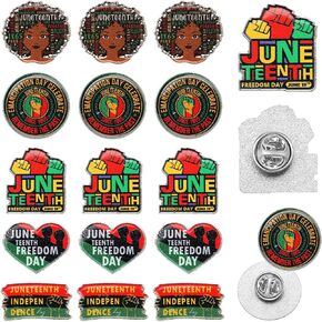 Misdary 50 Pcs 1 Inch Juneteenth Pins Juneteenth Freedom Day Enamel Pins Black History Month Buttons Badges for Women Men 1865 Activity Backpacks Clothes Bags Accessories Gifts African American Decor